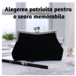 Tinuta perfecta accesorizata cu gentuta clutch eleganta gentuta mica neagra tip clutch